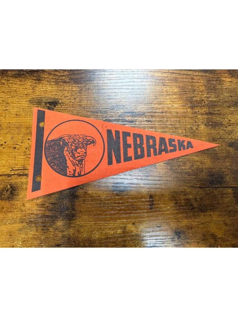 Vintage Nebraska Beef Cattle Souvenir Mini Felt Pennant 8"